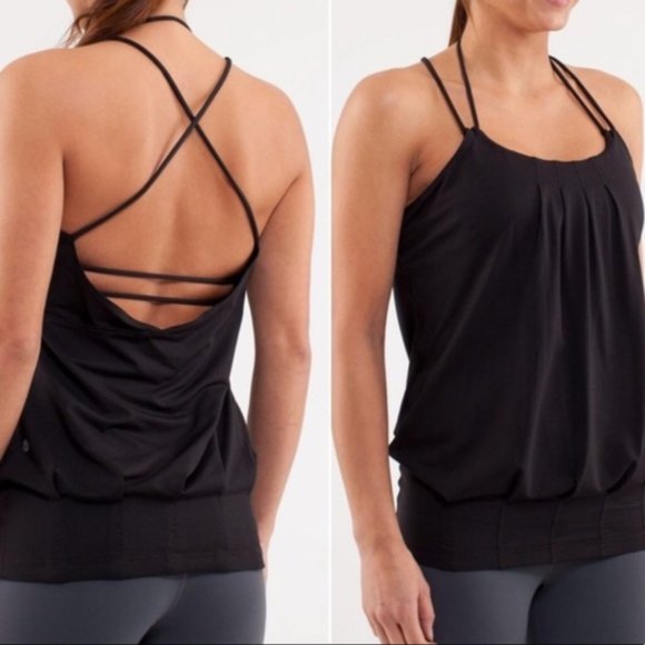 lululemon athletica Tops - Lululemon Black Flow & Go Tank Sz 10